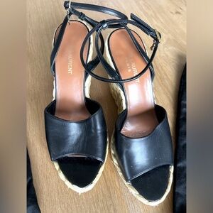 YSL braided black espadrille 38.5